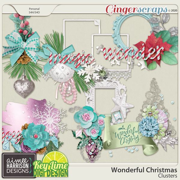 Wonderful Christmas Clusters by Aimee Harrison and Key Lime Digi Design