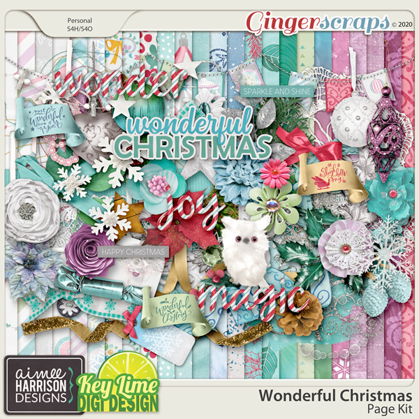 Wonderful Christmas Page Kit by Aimee Harrison and Key Lime Digi Design