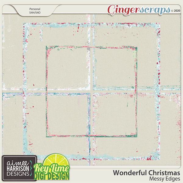 Wonderful Christmas Messy Edges by Aimee Harrison and Key Lime Digi Design