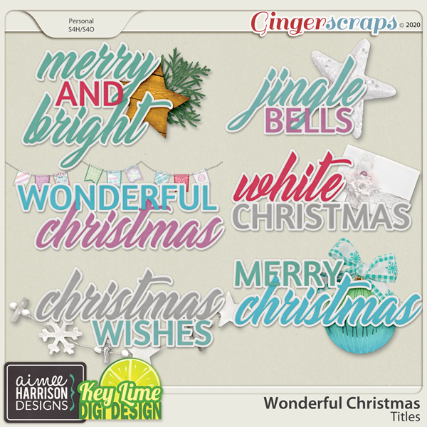 Wonderful Christmas Titles by Aimee Harrison and Key Lime Digi Design