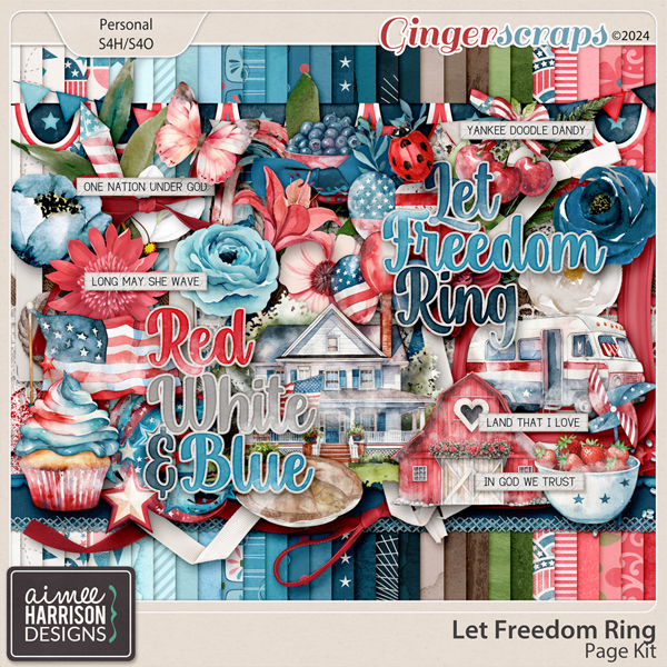 Let Freedom Ring Page Kit by Aimee Harrison