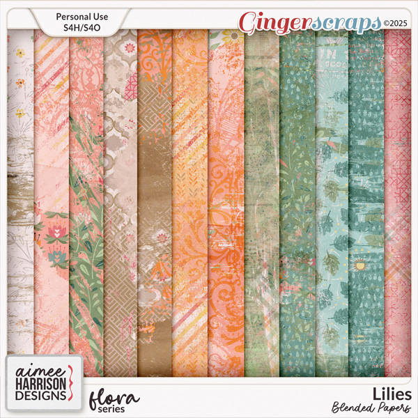 Lilies Blended Papers by Aimee Harrison