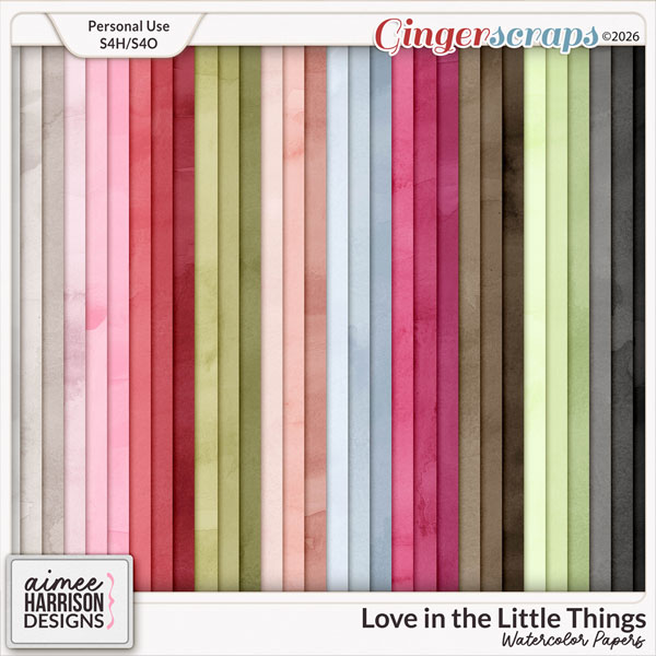 Love in the Little Things Watercolor Papers by Aimee Harrison