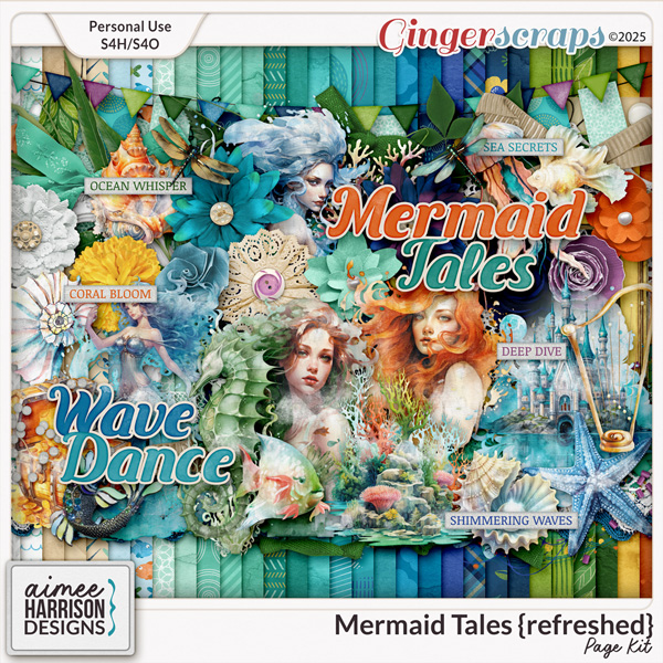 Mermaid Tales {refreshed} Page Kit by Aimee Harrison
