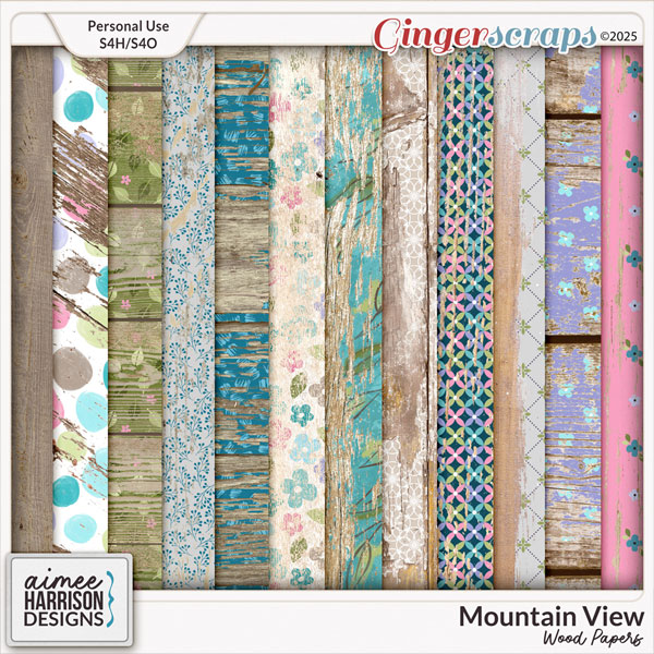 Mountain View Wood Papers by Aimee Harrison