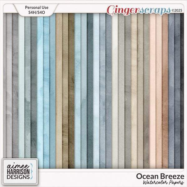 Ocean Breeze Watercolor Papers by Aimee Harrison