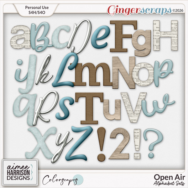 Open Air Alphabet Sets by Aimee Harrison