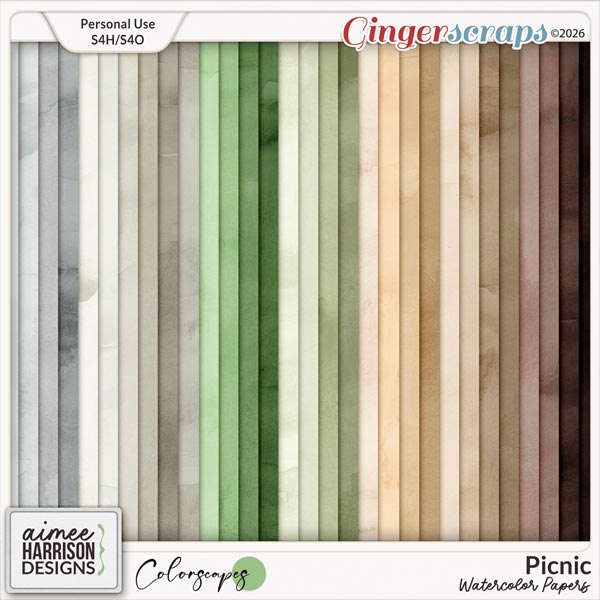 Picnic Watercolor Papers by Aimee Harrison