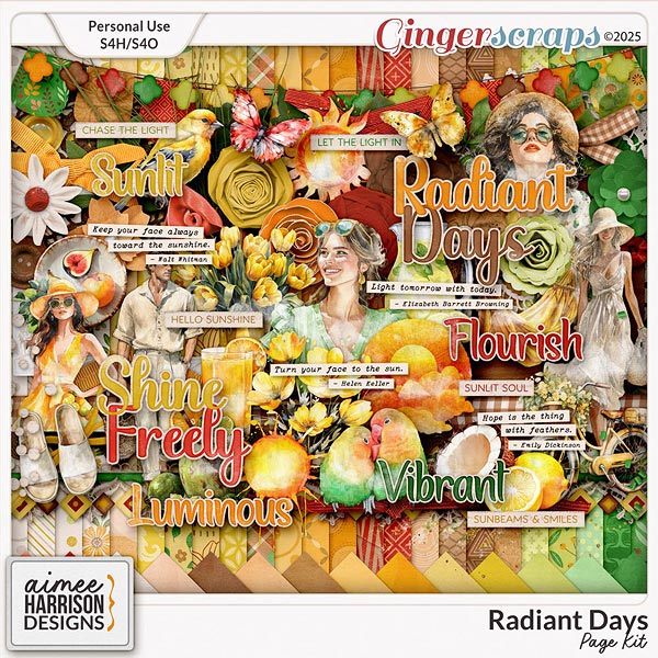 Radiant Days Page Kit by Aimee Harrison