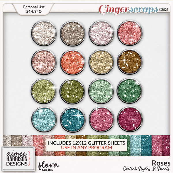 Roses Glitters by Aimee Harrison