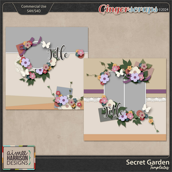 Secret Garden Templates by Aimee Harrison