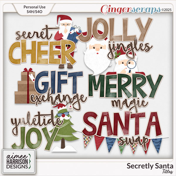 Secretly Santa Titles by Aimee Harrison
