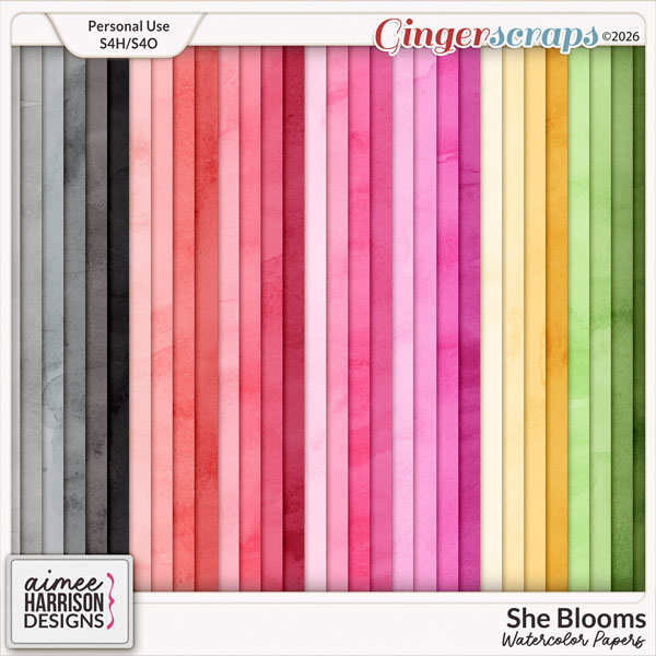 She Blooms Watercolor Papers by Aimee Harrison