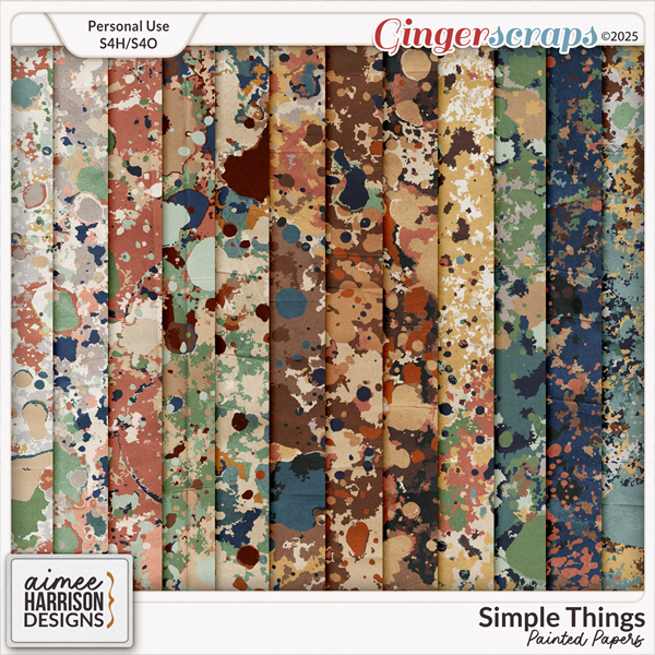 Simple Things Painted Papers by Aimee Harrison