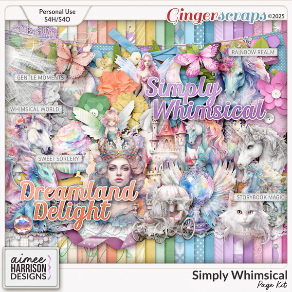 Simply Whimsical Page Kit by Aimee Harrison