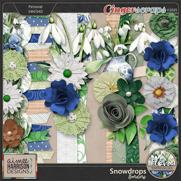 Snowdrops Borders by Aimee Harrison