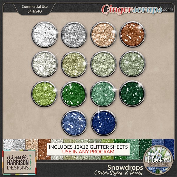 Snowdrops Glitters by Aimee Harrison