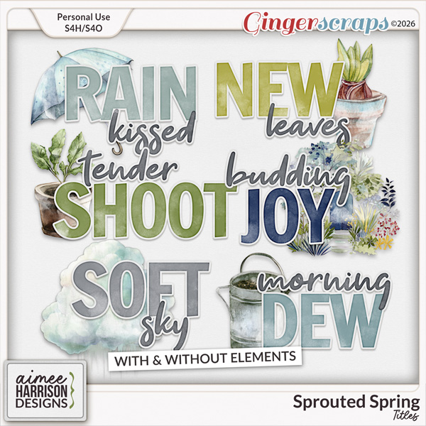 Sprouted Spring Titles by Aimee Harrison