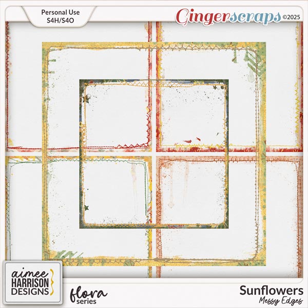 Sunflowers Messy Edges by Aimee Harrison