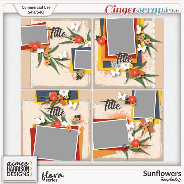 Sunflowers Templates by Aimee Harrison