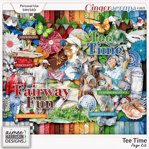 Tee Time Page Kit by Aimee Harrison