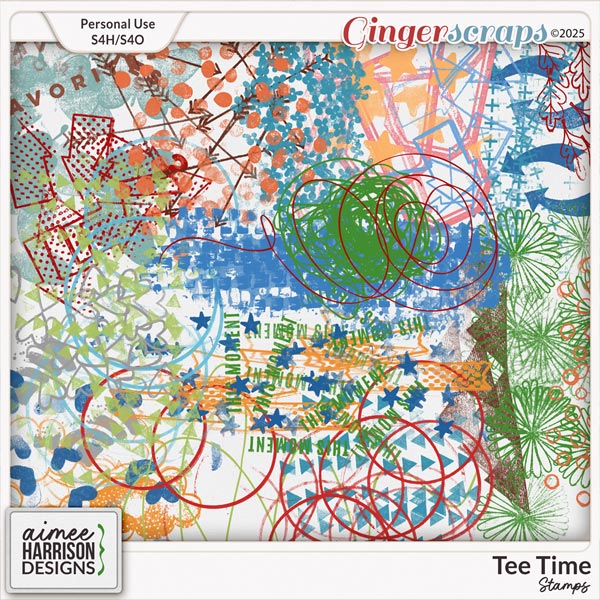 Tee Time Stamps by Aimee Harrison
