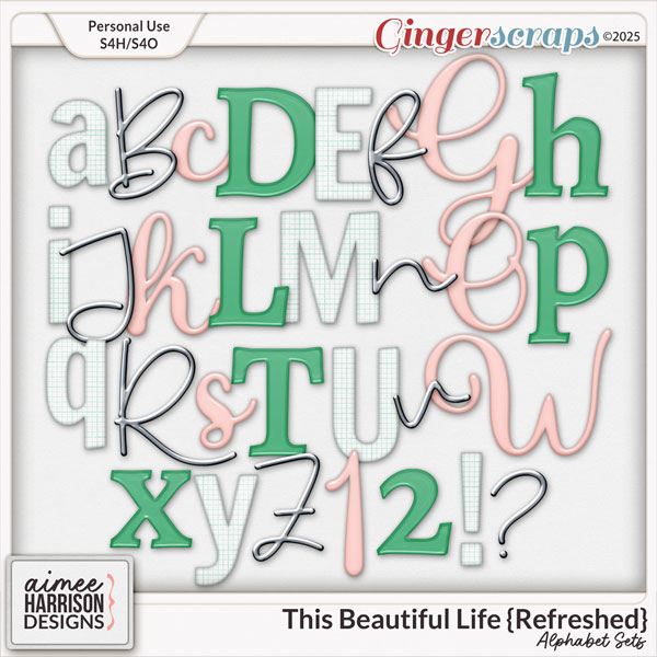 This Beautiful Life {refreshed} Alphabet Sets by Aimee Harrison