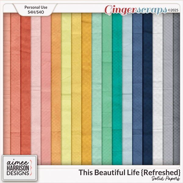 This Beautiful Life {refreshed} Solid Papers by Aimee Harrison