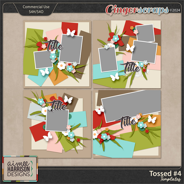 Tossed #4 Templates by Aimee Harrison