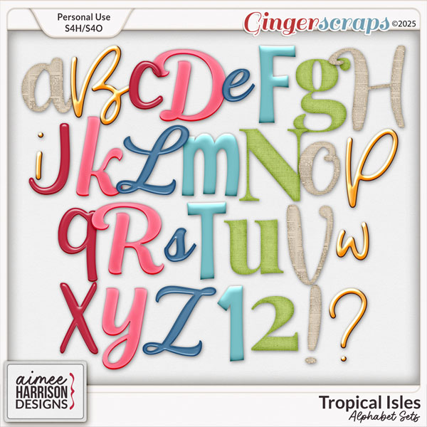 Tropical Isles Alphabet Sets by Aimee Harrison