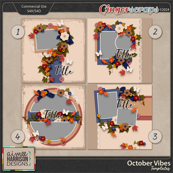 October Vibes Templates by Aimee Harrison