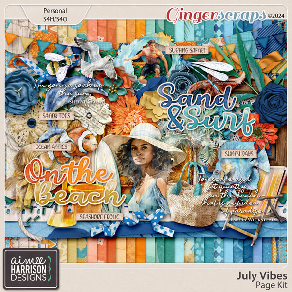 July Vibes Page Kit by Aimee Harrison