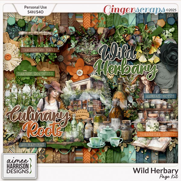 Wild Herbary Page Kit by Aimee Harrison