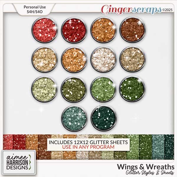 Wings & Wreaths Glitters by Aimee Harrison