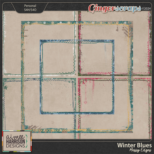 Winter Blues Messy Edges by Aimee Harrison