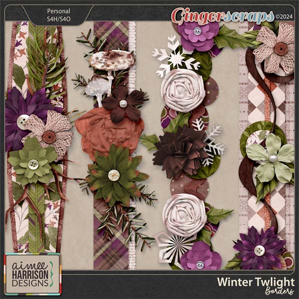 Winter Twilight Borders by Aimee Harrison