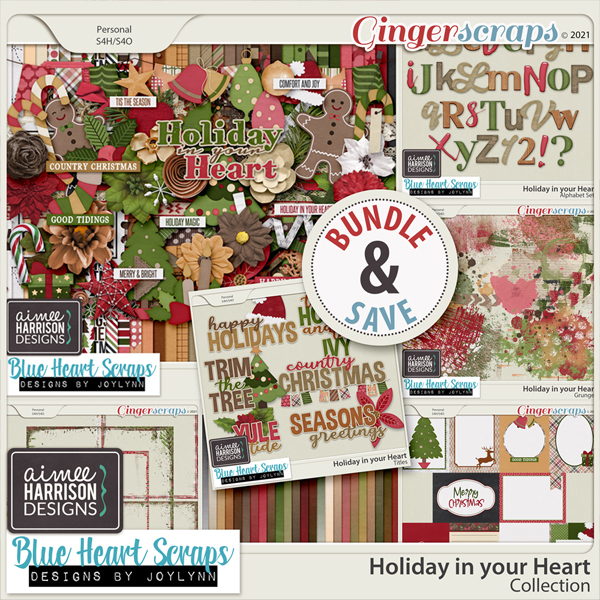 Holiday in your Heart Collection by Aimee Harrison and Blue Heart Scraps