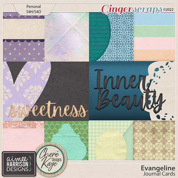 Evangeline Journal Cards by Aimee Harrison and Chere Kaye Designs