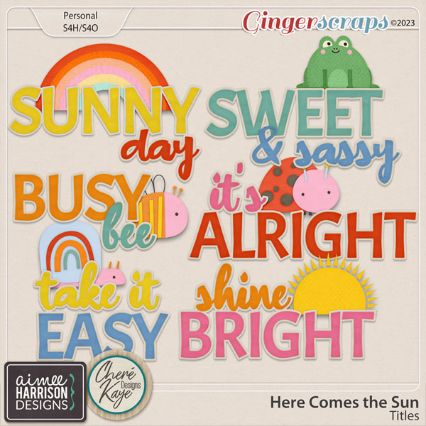 Here Comes the Sun Titles by Aimee Harrison and Chere Kaye Designs