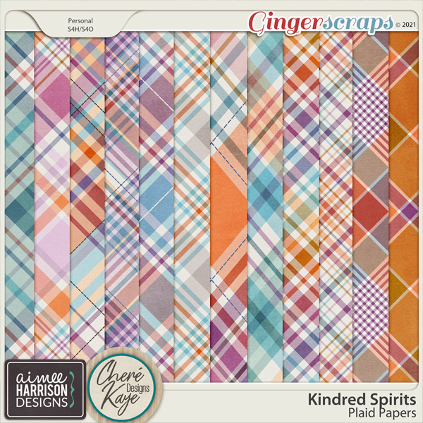 Kindred Spirits Plaid Papers by Aimee Harrison and Chere Kaye Designs