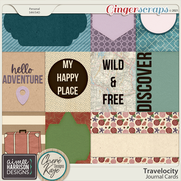 Travelocity Journal Cards by Aimee Harrison and Chere Kaye Designs