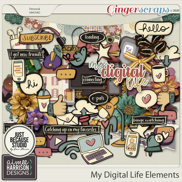My Digital Life Elements Pack by Aimee Harrison and JB Studio