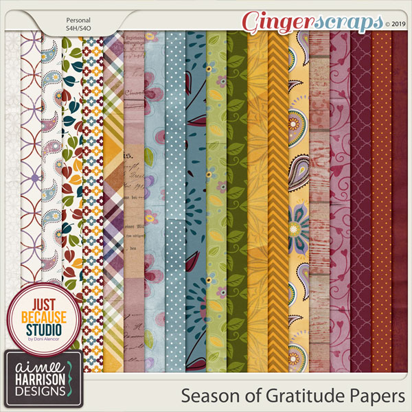 Season of Gratitude Paper Pack by Aimee Harrison and JB Studio