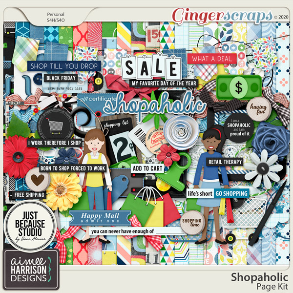 Shopaholic Page Kit by Aimee Harrison and JB Studio