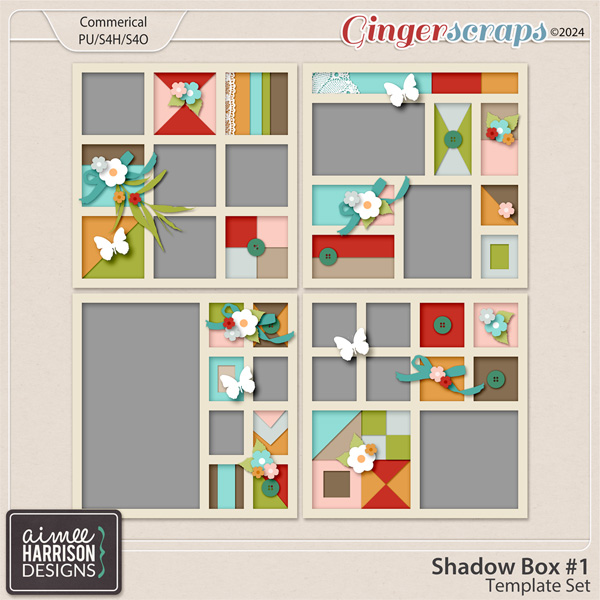 Shadow Box #1 Templates by Aimee Harrison