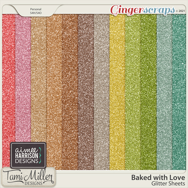 Baked with Love Glitter Sheets by Aimee Harrison and Tami Miller