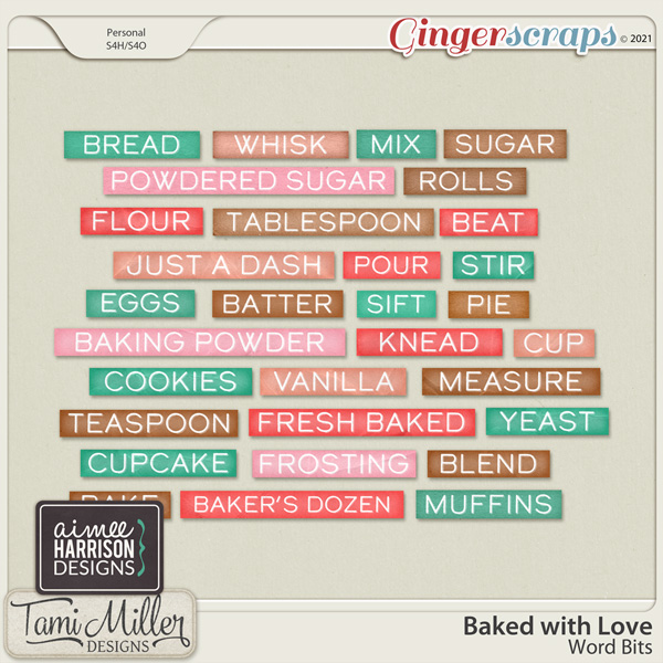 Baked with Love Word Bits by Aimee Harrison and Tami Miller