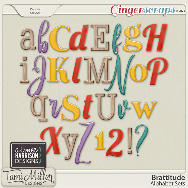 Brattitude Alpha Sets by Aimee Harrison and Tami Miller