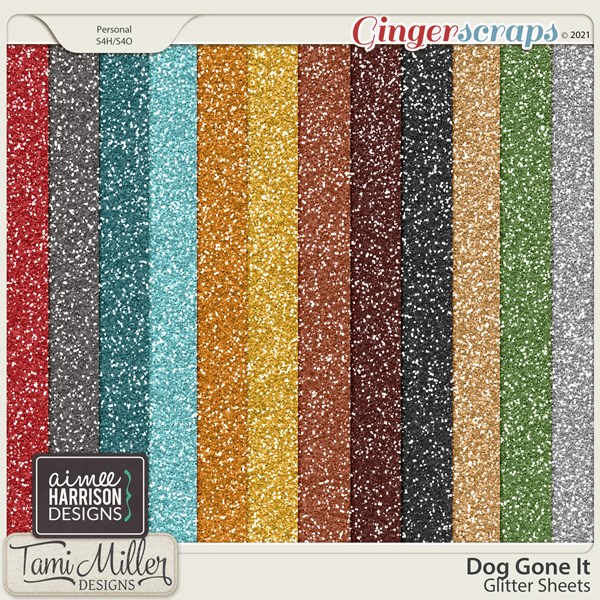 Dog Gone It Glitter Sheets by Aimee Harrison and Tami Miller Designs