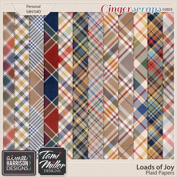 Loads of Joy Plaid Papers by Aimee Harrison & Tami Miller